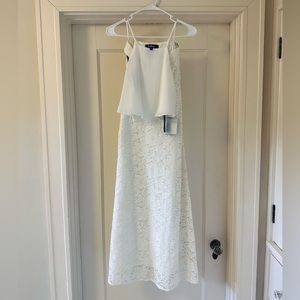 Lulus Love at First Sight White Lace Two-Piece Maxi Dress - Brand New with Tags
